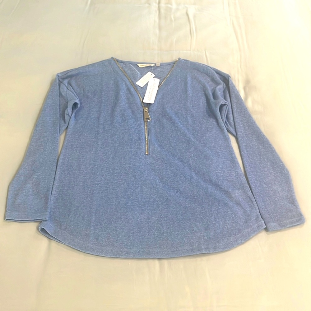 Soft Surroundings Valentina light blue sweater NWT small